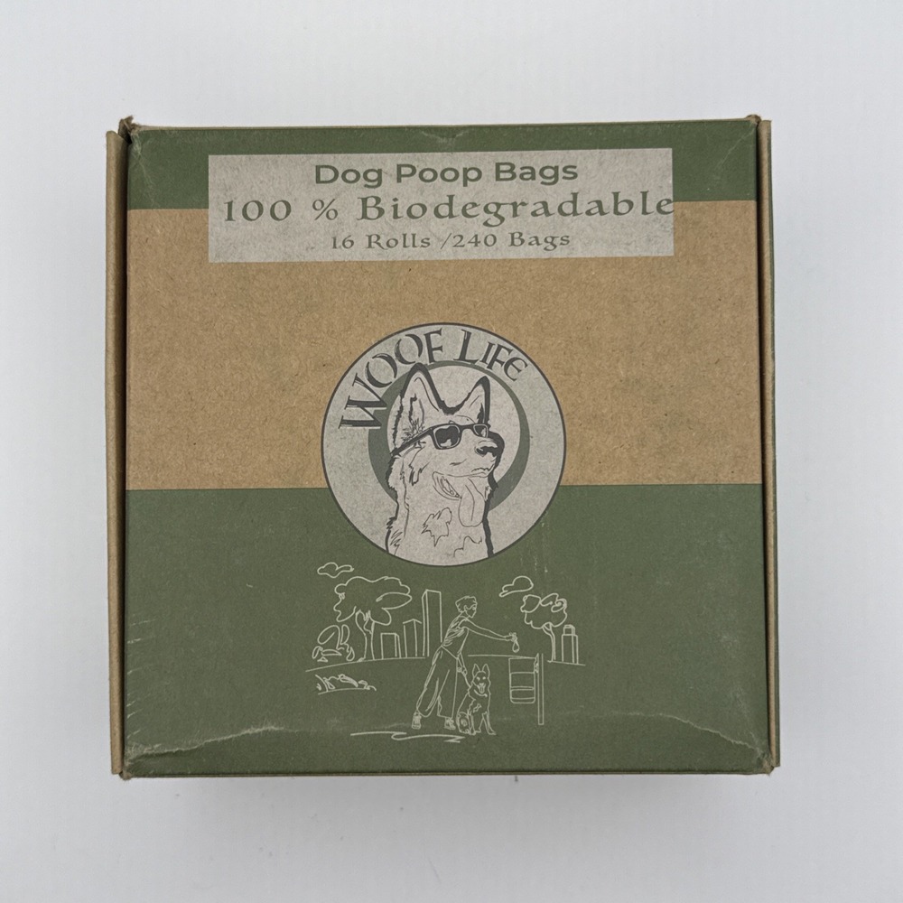 Compostable Dog Poop Bags Pickup Bags (240 ct.,‎ 16 Rolls) Woof Life